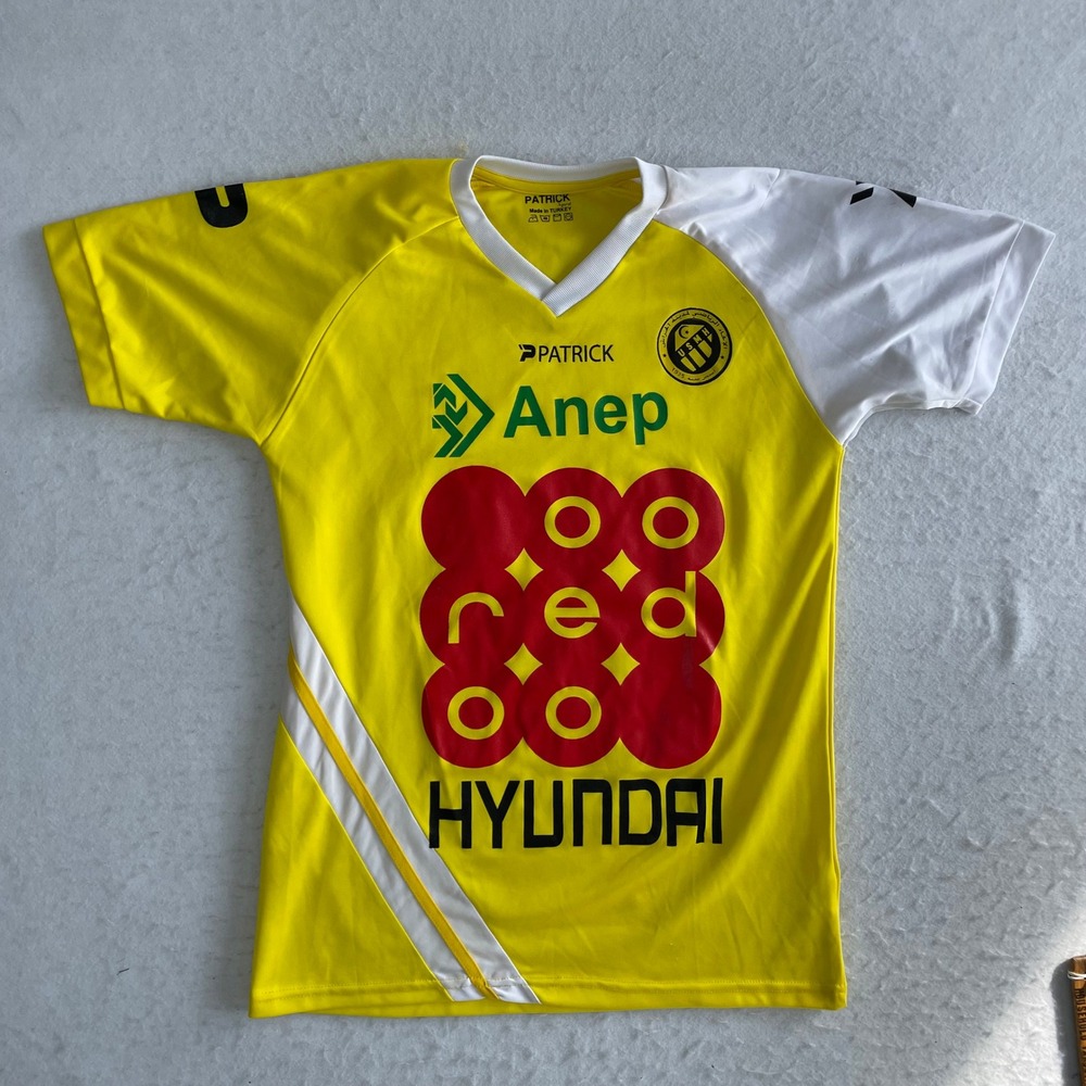 Patrick Soccer Jersey L Yellow‎ White USMH Anep Hyundai Ooredoo Sponsor Sport